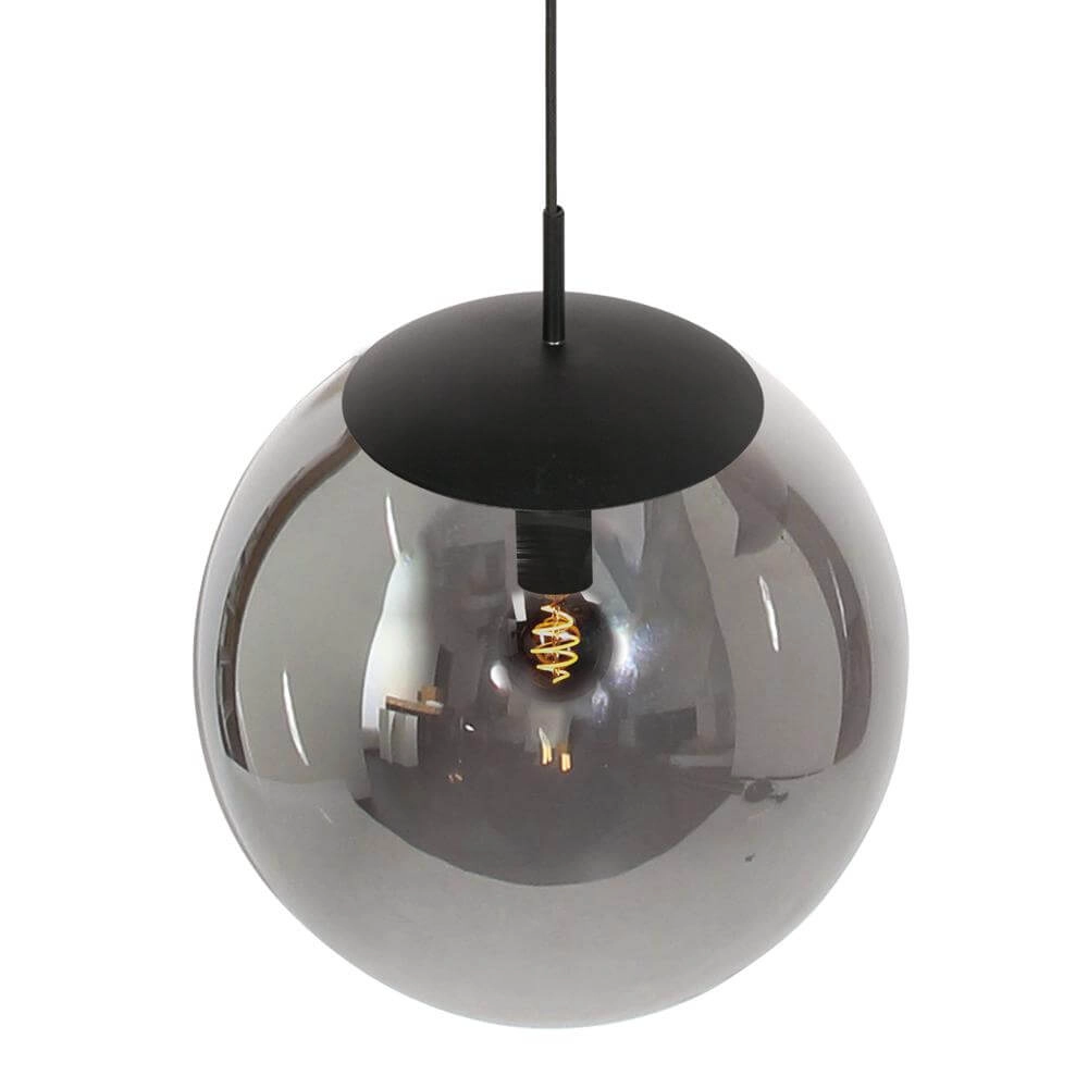Suspension Bollique noir avec verre fumé Steinhauer 8712746177558