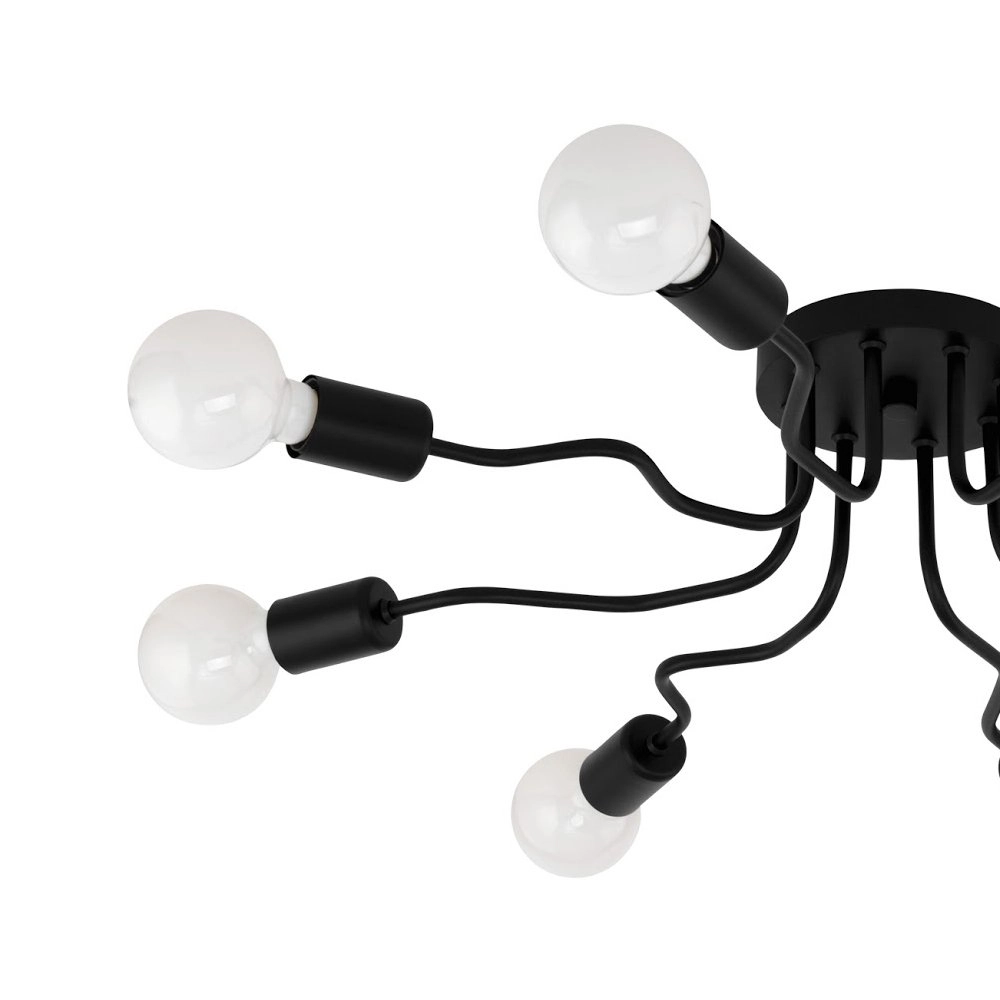 Plafonnier noir Orazio spider Eglo 9002759979843