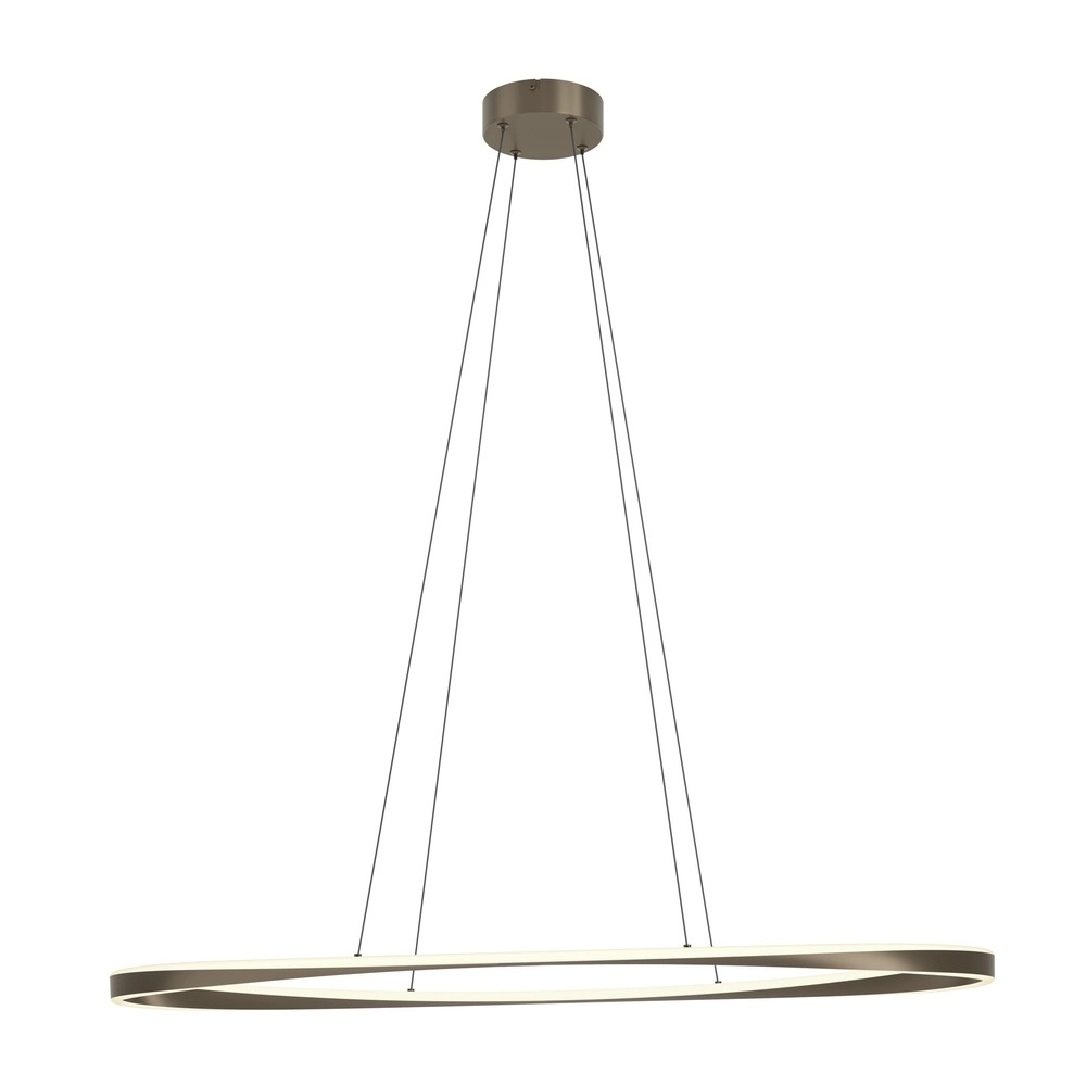 Lampe pendante de conception Camerota Ovale en bronze foncé