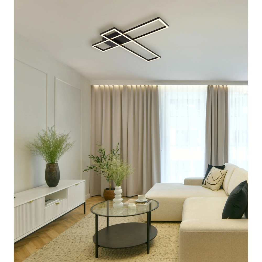 Lampe de plafond moderne Tatjana Noir Globo 9007371566310