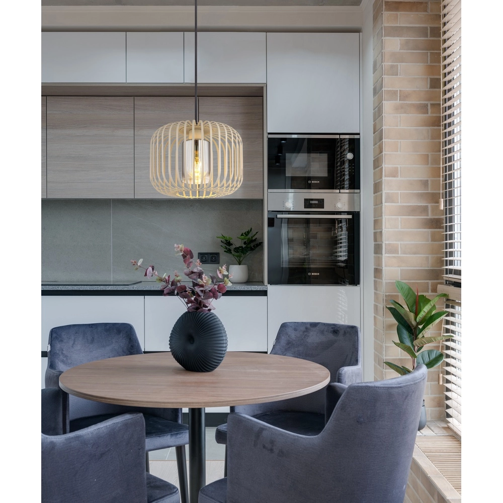 Suspension 1 lumière Alfred brun sable Ø 28cm Globo 9007371528615