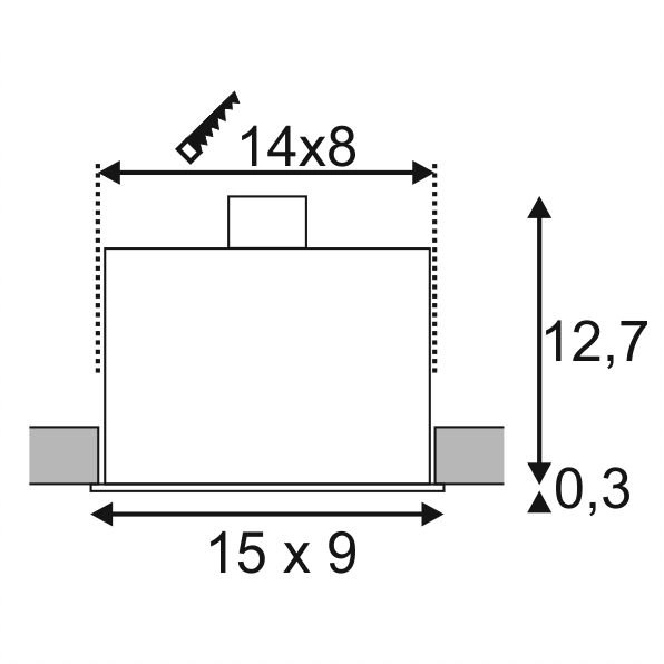 Spot encastrable Kadux 2 GU10 9 cm blanc SLV 4024163151498