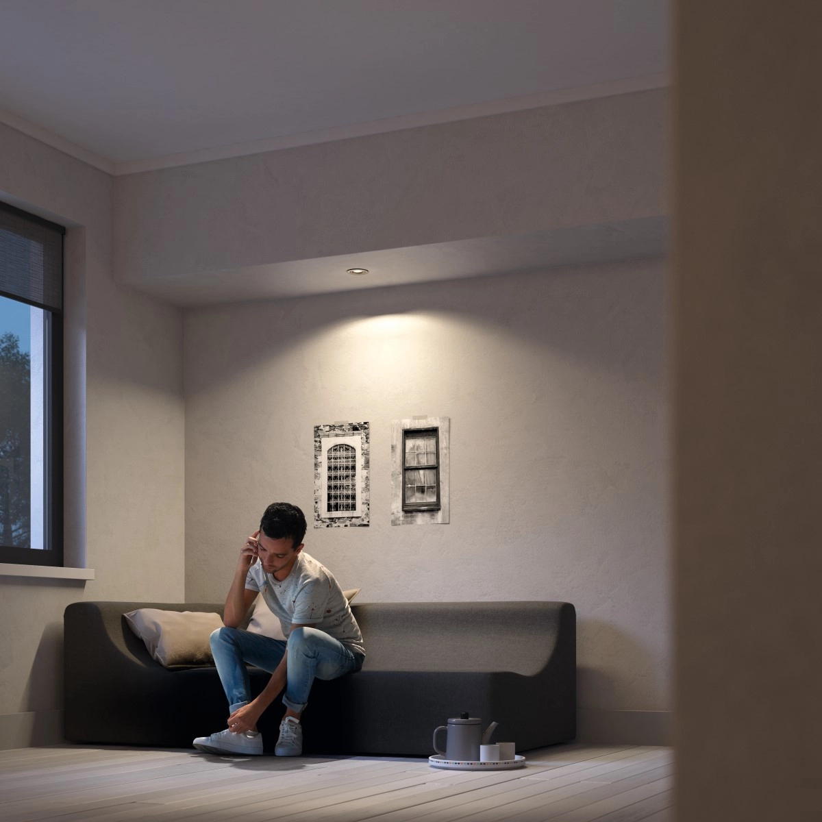 Spot encastrable Donegal GU10 environ 9 cm nickel Philips 8718696160831