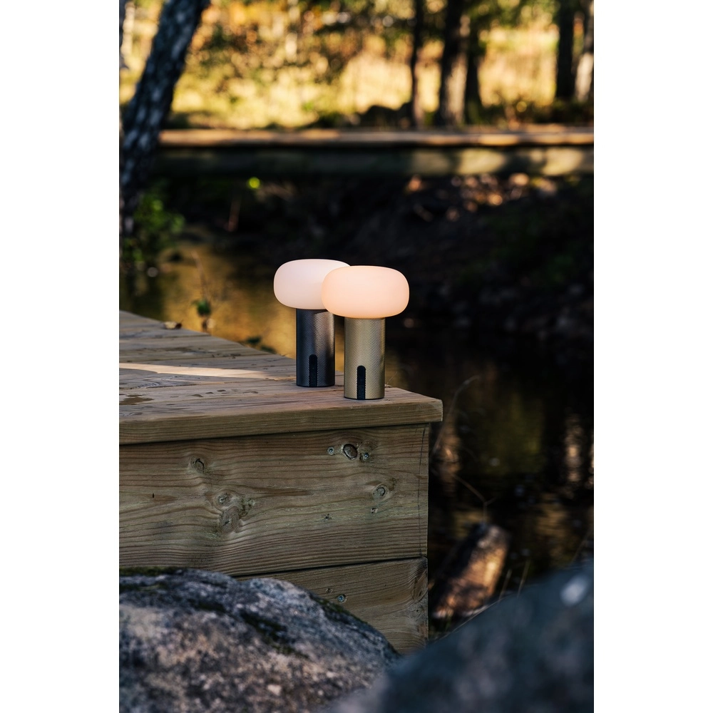 Lampe de table de conception Antibes mini rechargeable en nickel KonstSmide 7318300030362