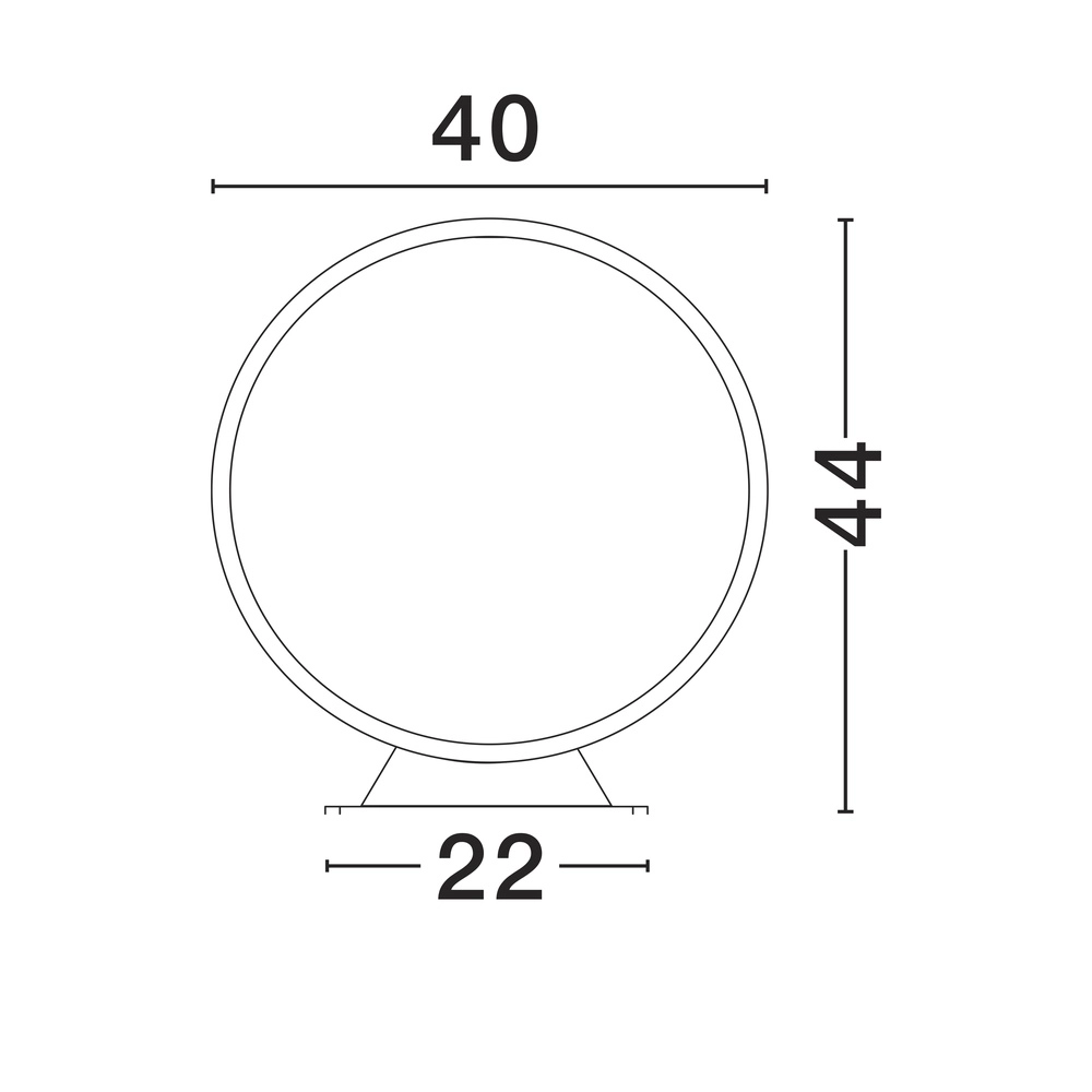 Anneau lumineux unique Metro Ø 40cm Lyora 5212017450821