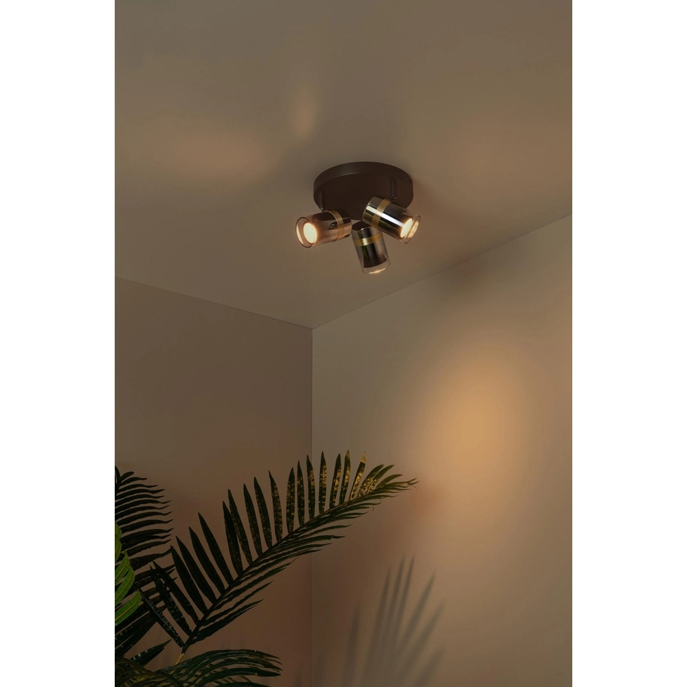 Projecteur de plafond Upton Noir à 3 lumières Lucide 5411212570048