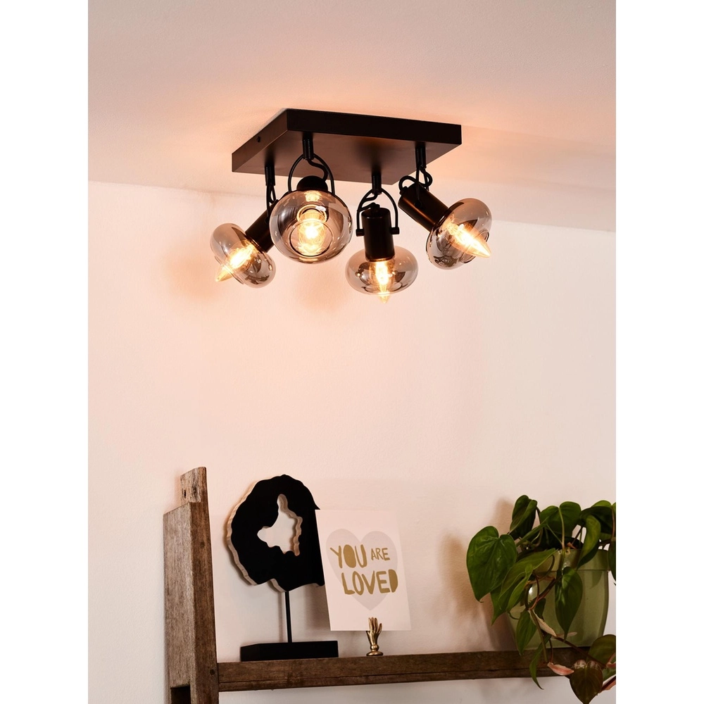 Lampe de plafond Madee Noir à 4 lumières Lucide 5411212176806