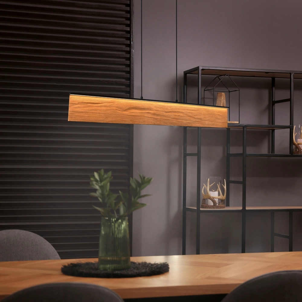 Suspension design Kalea noir avec bois Trio 4017807661422