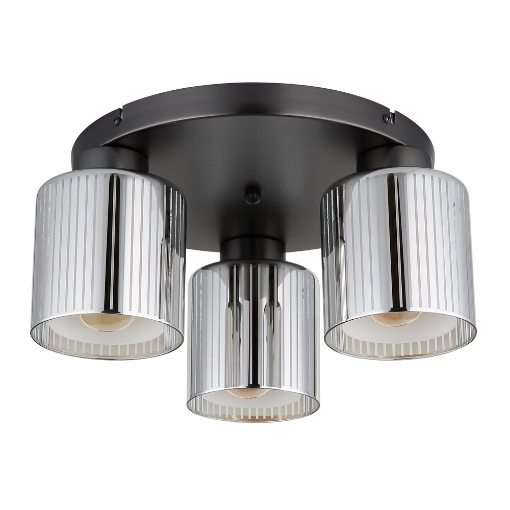 Lampe de plafond à design Felicia Trois lumières en métal canon Globo 9007371531950