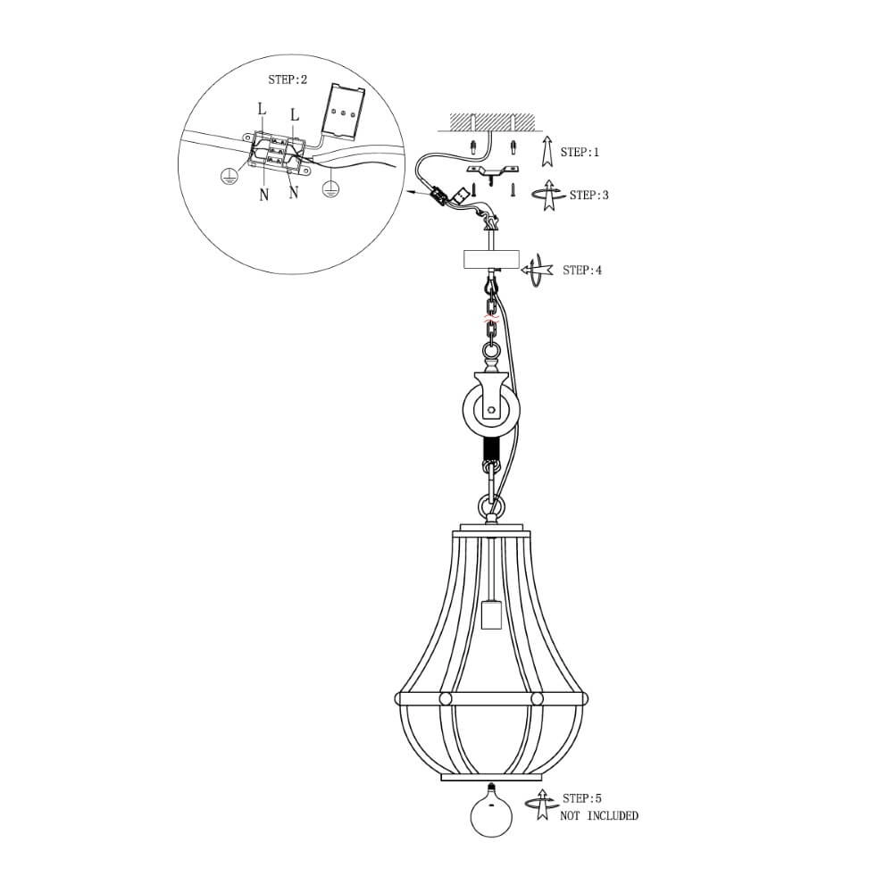 Lampe à suspension Liberty Bell Steinhauer 8712746115062