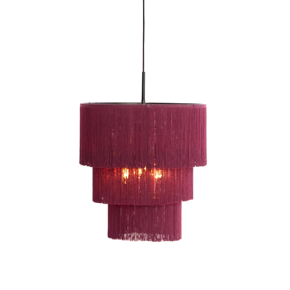 Lampe pendante à corde Malaika Ø 45cm - violet foncé Light & Living 8717807834036