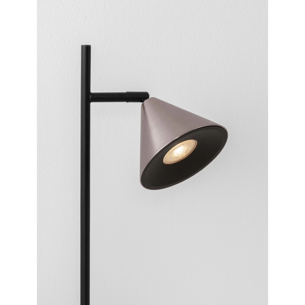 Lampe de table Conico noir avec brun café Lyora 5212017475466