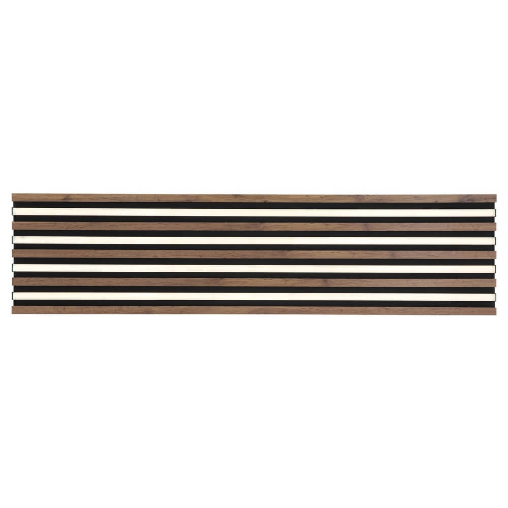 Plafonnier Hayden noir avec bois 120cm Globo 9007371516643