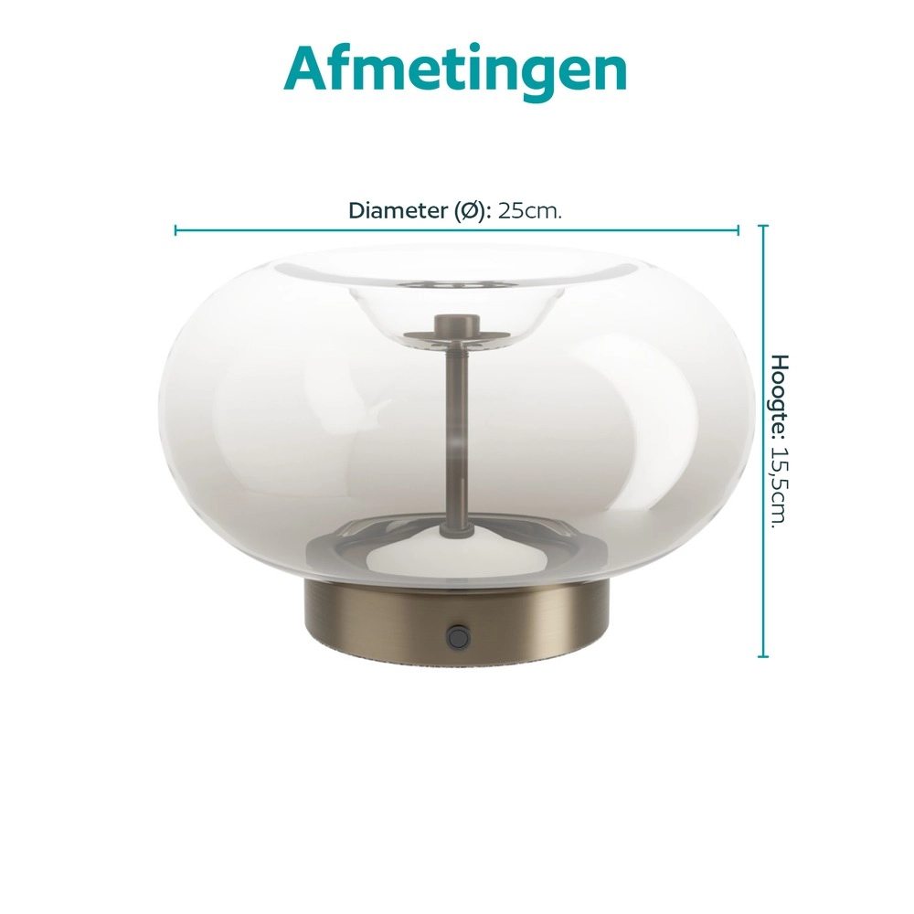 Lampe de table unique Optica 1 bronze Eglo 9008606391042