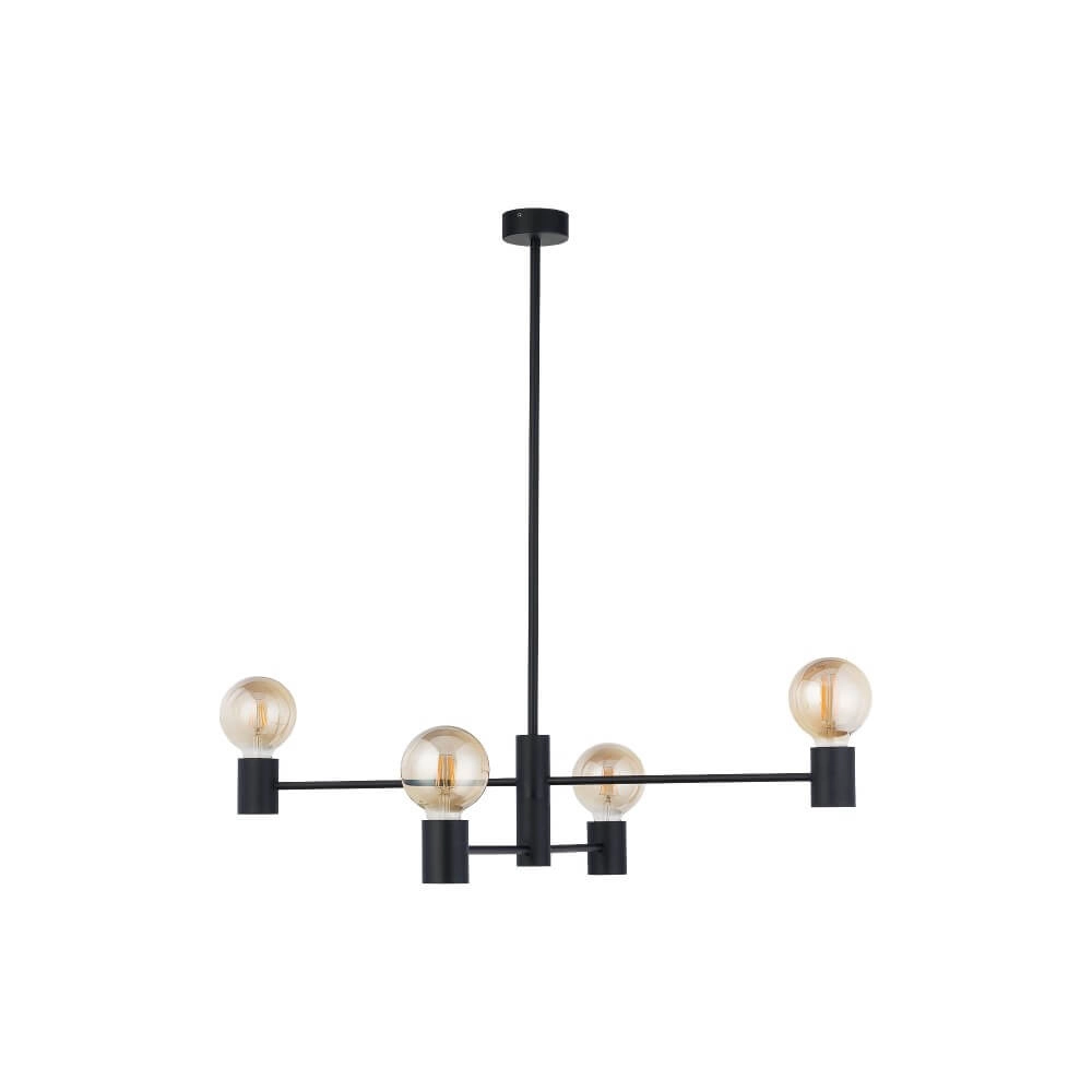 Lampe suspendue noire 4 lumières Radius Lyora 5903139793193
