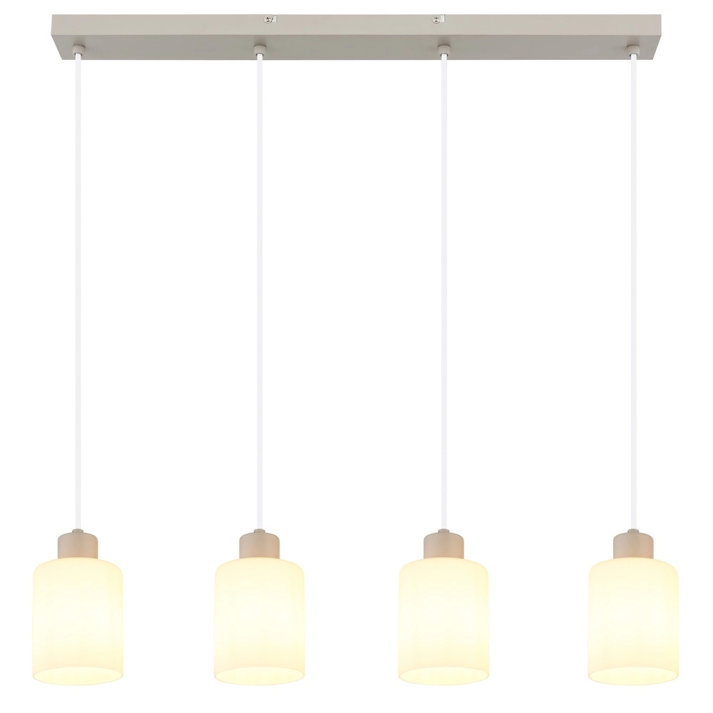 Suspension 4 lumières Trent brun sable Globo 9007371575978