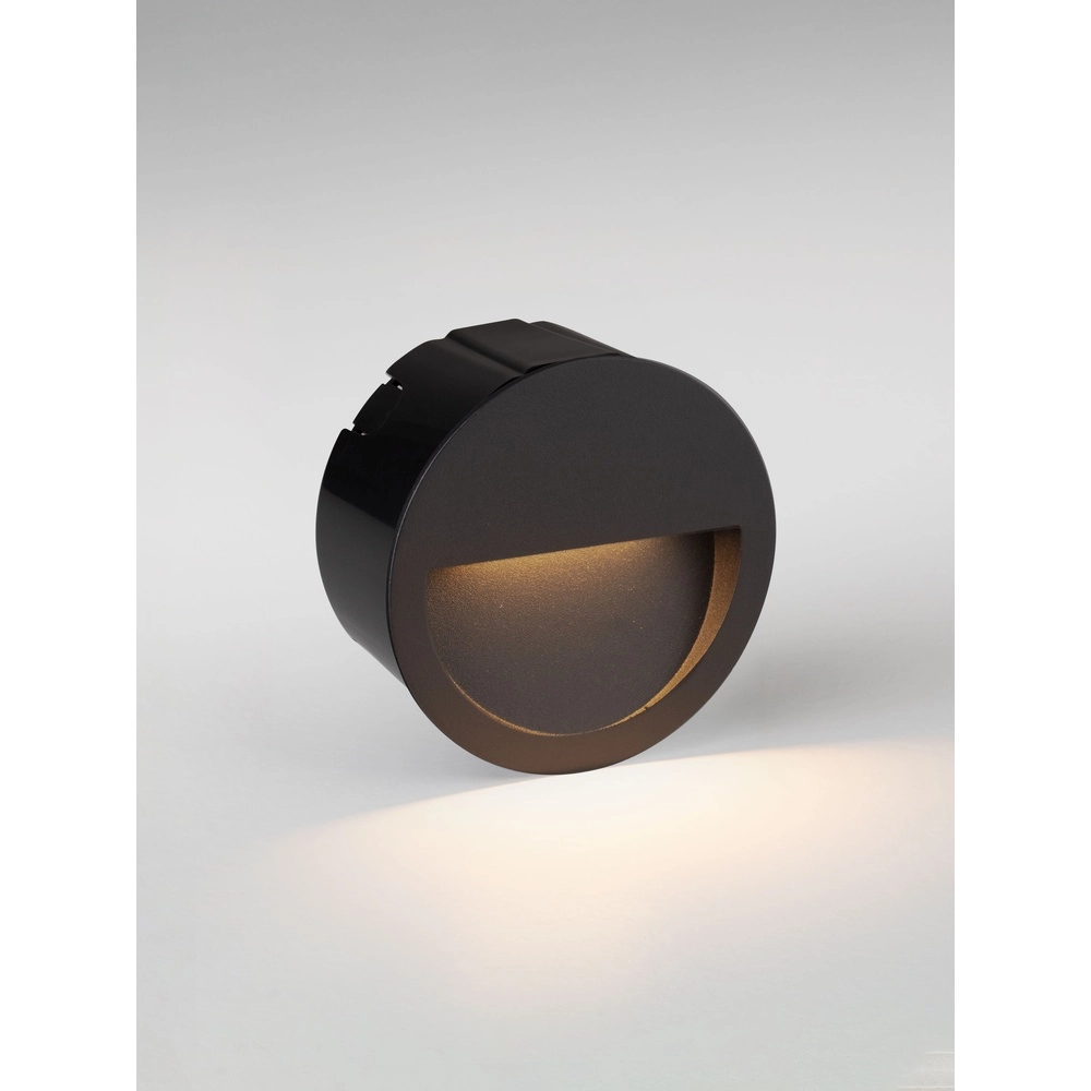 Lampe murale ronde encastrée Sete Noir Lyora 5212017497987