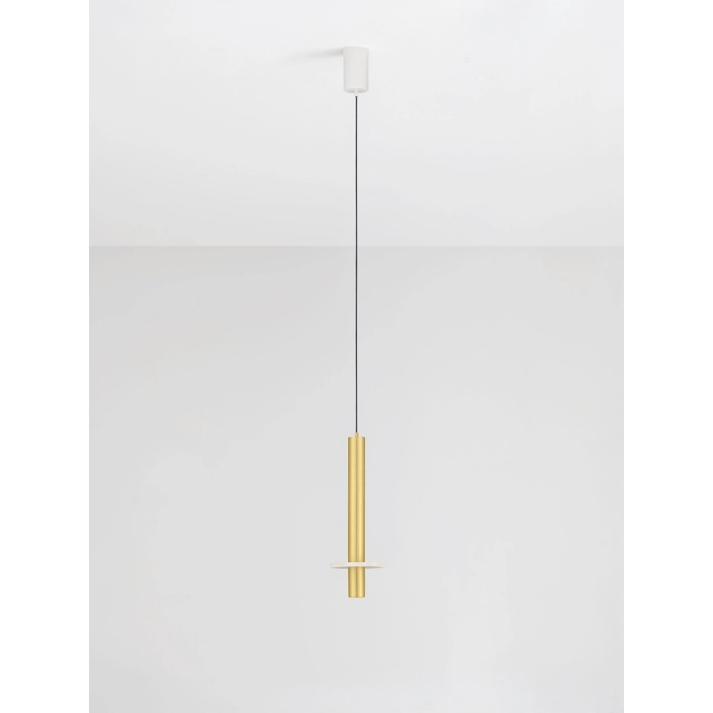Lampe pendante de conception Noemi or avec blanc Ø 11cm Lyora 5212063503304