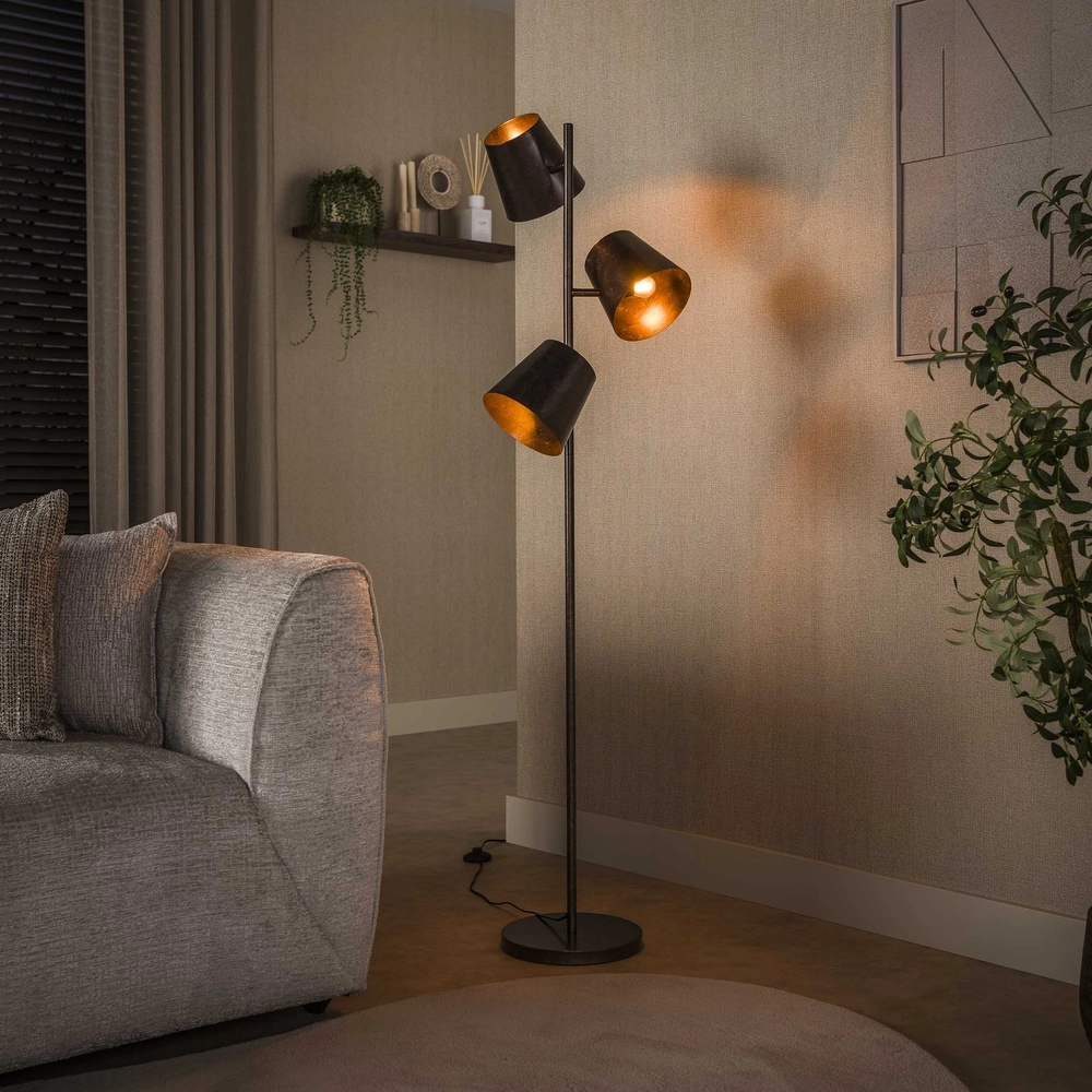 Lampe sur pied rustique Kinetic 167 cm - brun urbain
