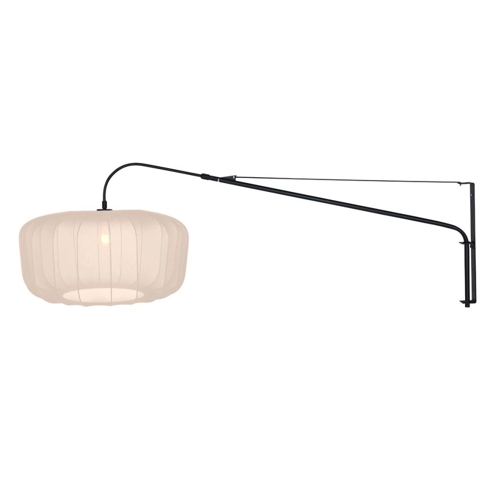 Lampe murale noire Vela Lino avec un bouchon crème Steinhauer 8712746182491