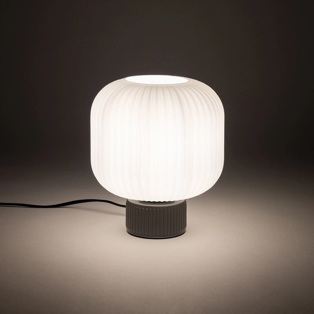 Lampe de table Aurora gris Ø 20cm Lyora 5903139119733