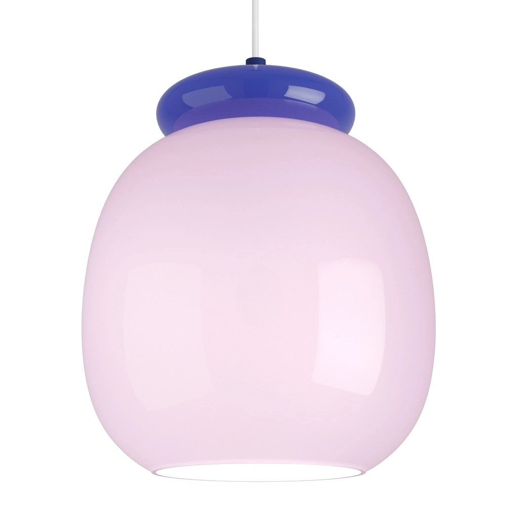 Lampe pendante de conception Berardelli rose avec bleu Ø 23cm