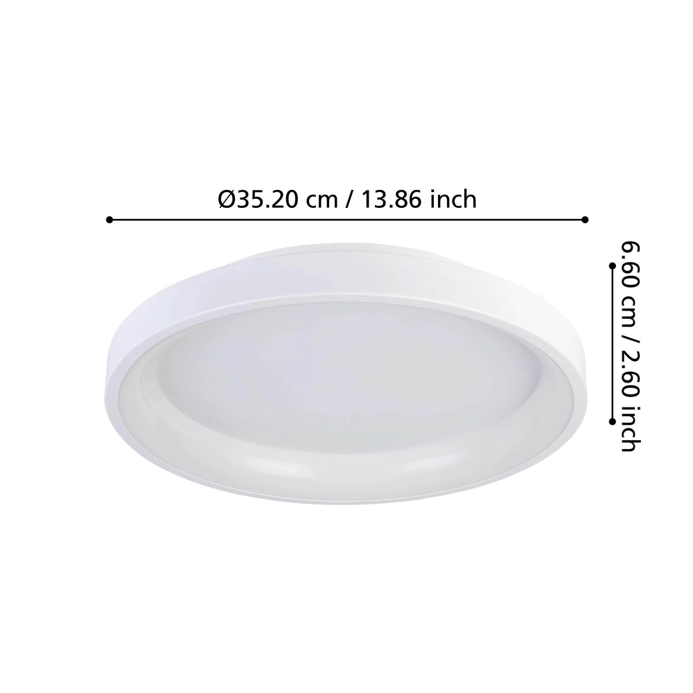 Lumière de plafond LED élégante Loretello Ø 35cm - blanc Eglo 9008606316403