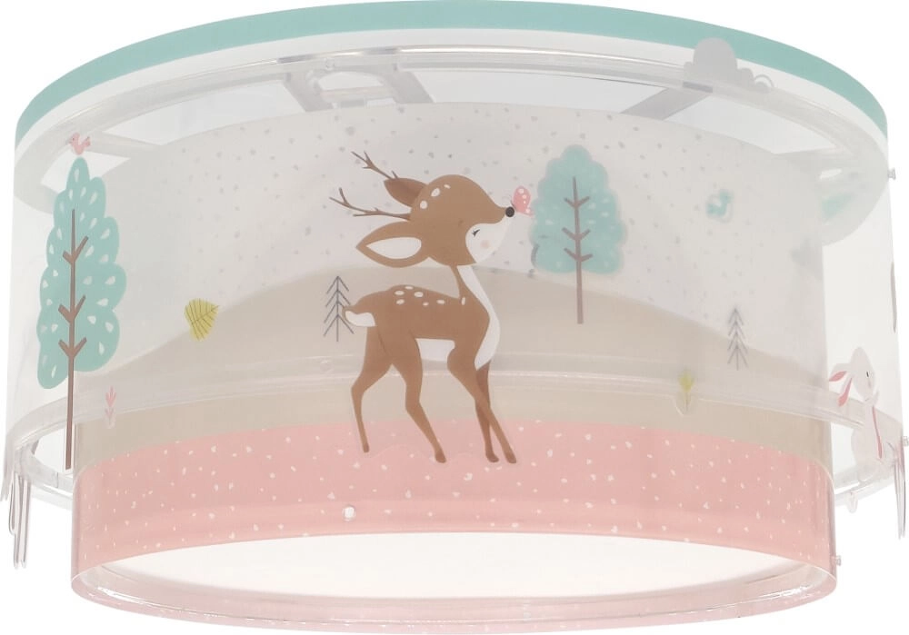 Plafonnier chambre d'enfant Loving Deer rose