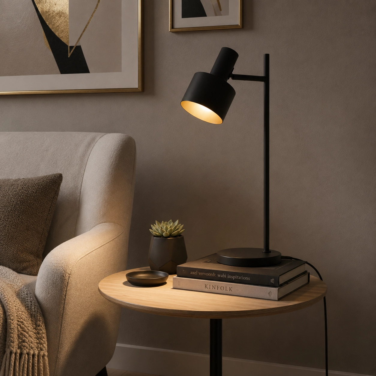 Lampe de table design Twinkle noir