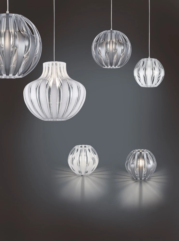 Lampe à suspension Pumpkin 30 cm blanc Trio 4017807346442