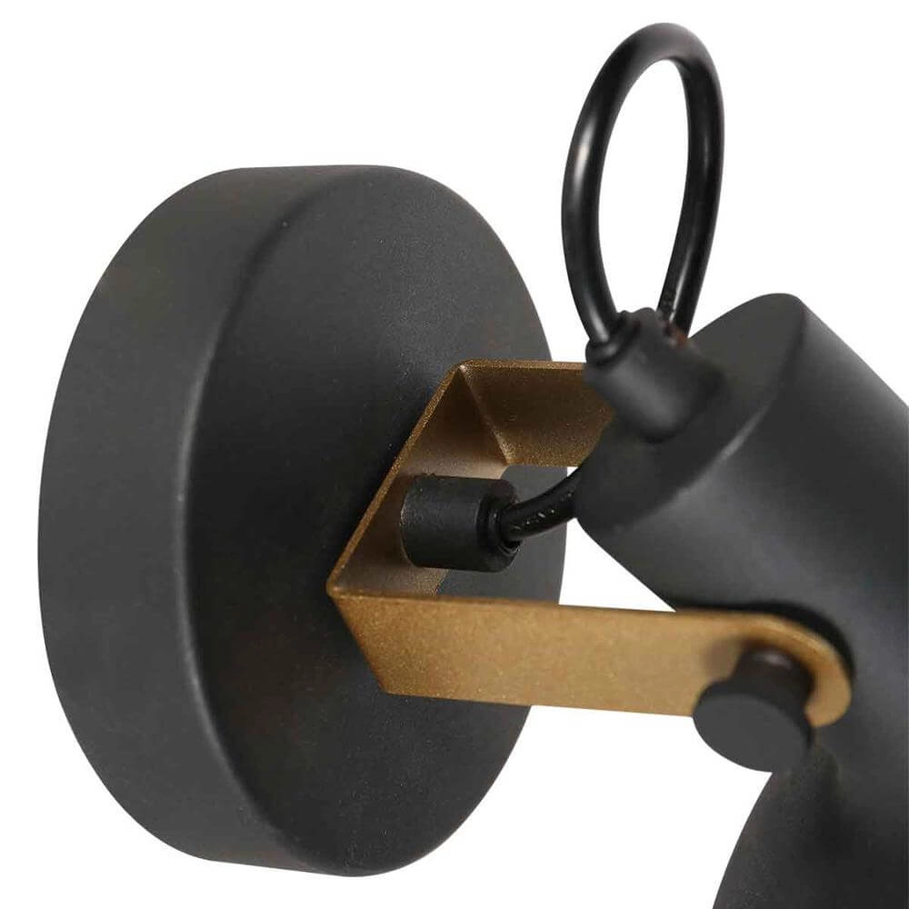 Applique murale Prato noir avec or Steinhauer 8712746176377