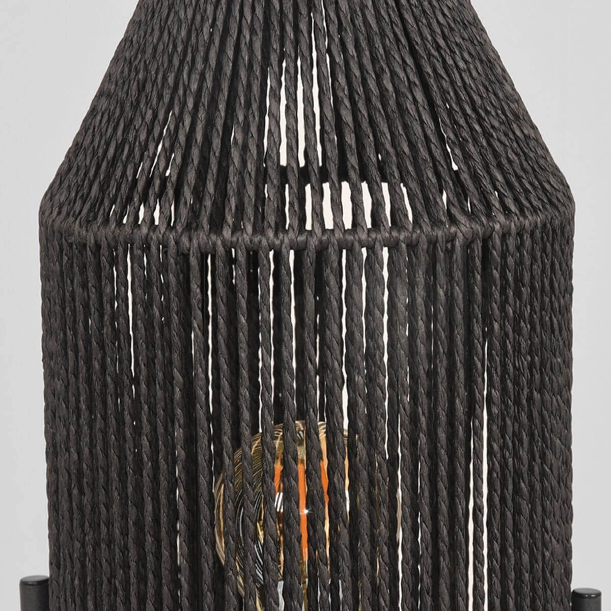 Lampe de table noire Ibiza avec capuche en jute Label51 8720195423218