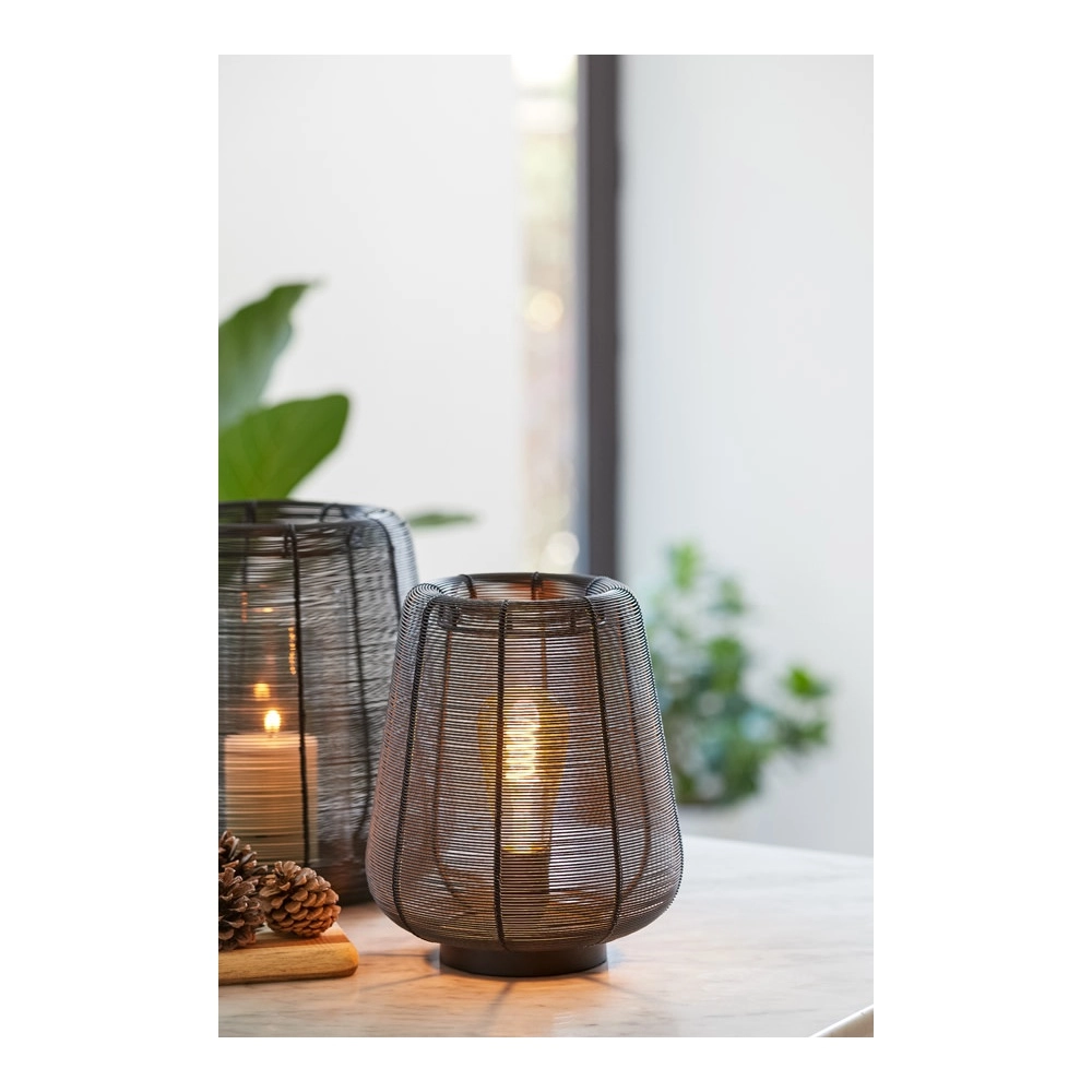 Lampe de table noire Adeta Ø 22cm Light & Living 8717807600914