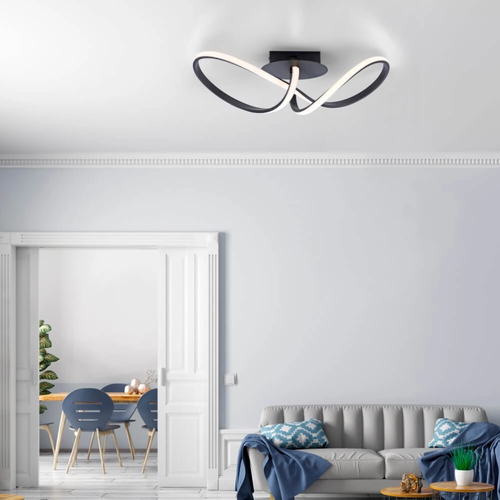 Plafonnier design Maria noir Just Light 4043689975777