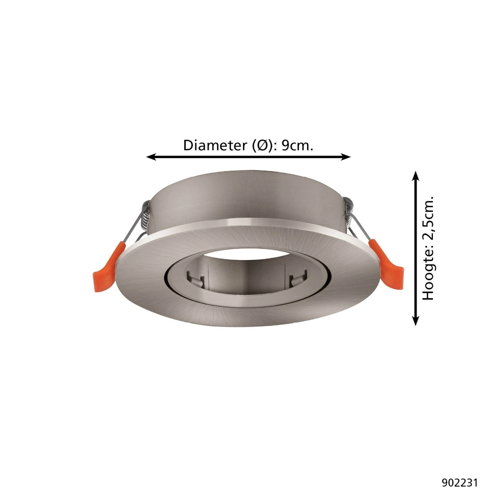 Spot encastré Barranco nickel Ø 9cm Eglo 9008606359080