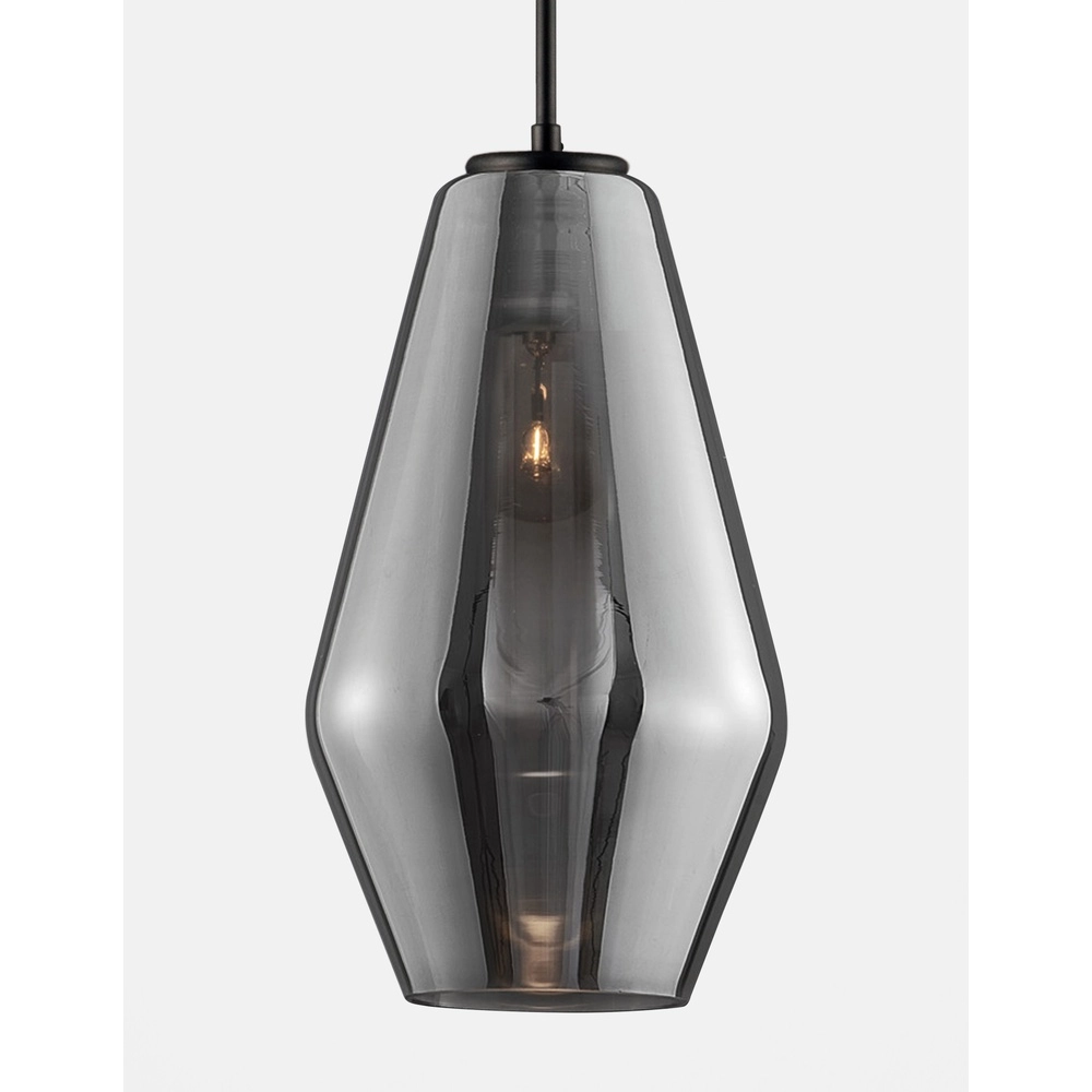 Suspension Veiro verre chromé Ø 17 x 28,5cm Lyora 5212017421289
