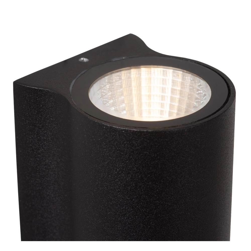 Lampe murale de conception Akra haut et bas noir IP54 Lucide 5411212334046