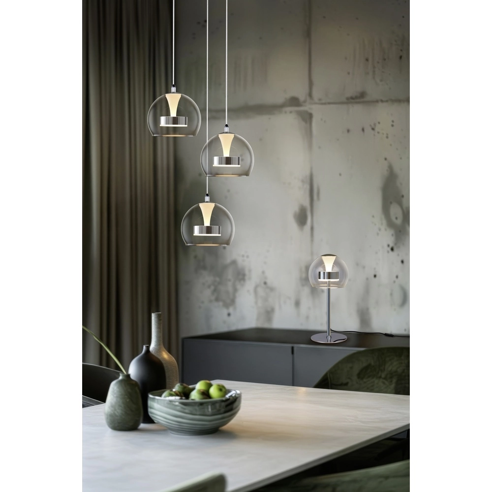 Suspension Flynt Chrome à 3 lumières Trio 4017807671001