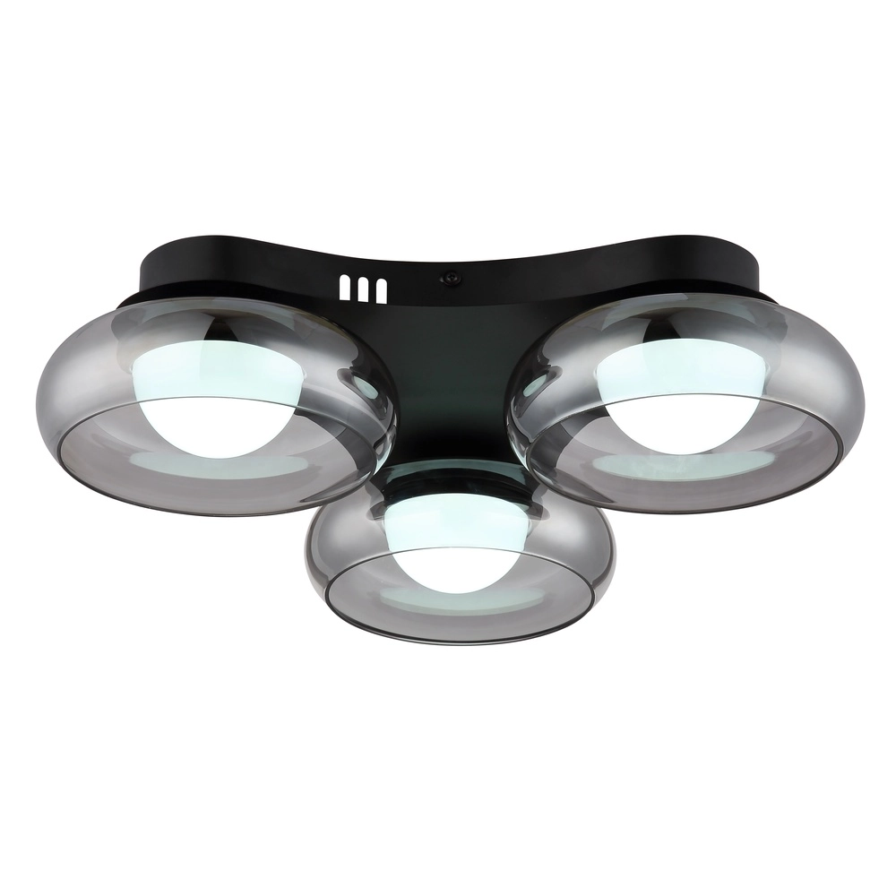 Lampe de plafond à design Carlene Noir à 3 lumières Globo 9007371572175