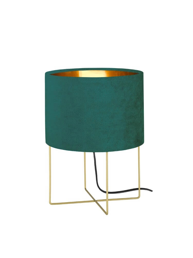 Lampe de table Aura velours bleu Lampe de table Aura velours bleu