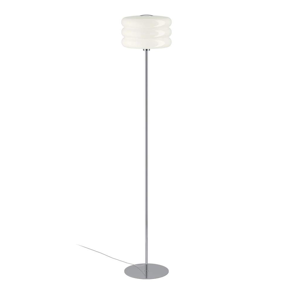 Lampadaire de conception Tortora chrome avec blanc Ø 30cm Eglo 9008606405619