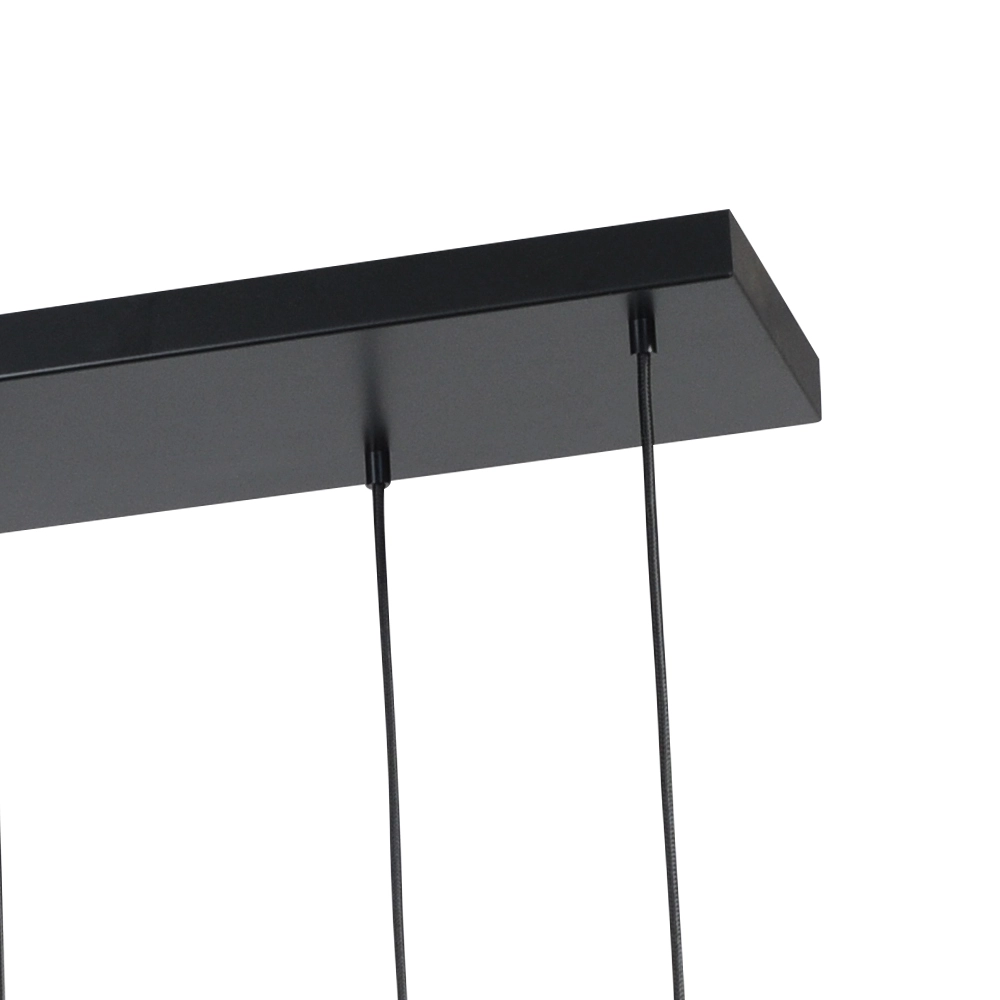 Lampe suspendue noire pour salle à manger Run Cylindres à 8 lumières en bronze à canon Masterlight 8718121206431