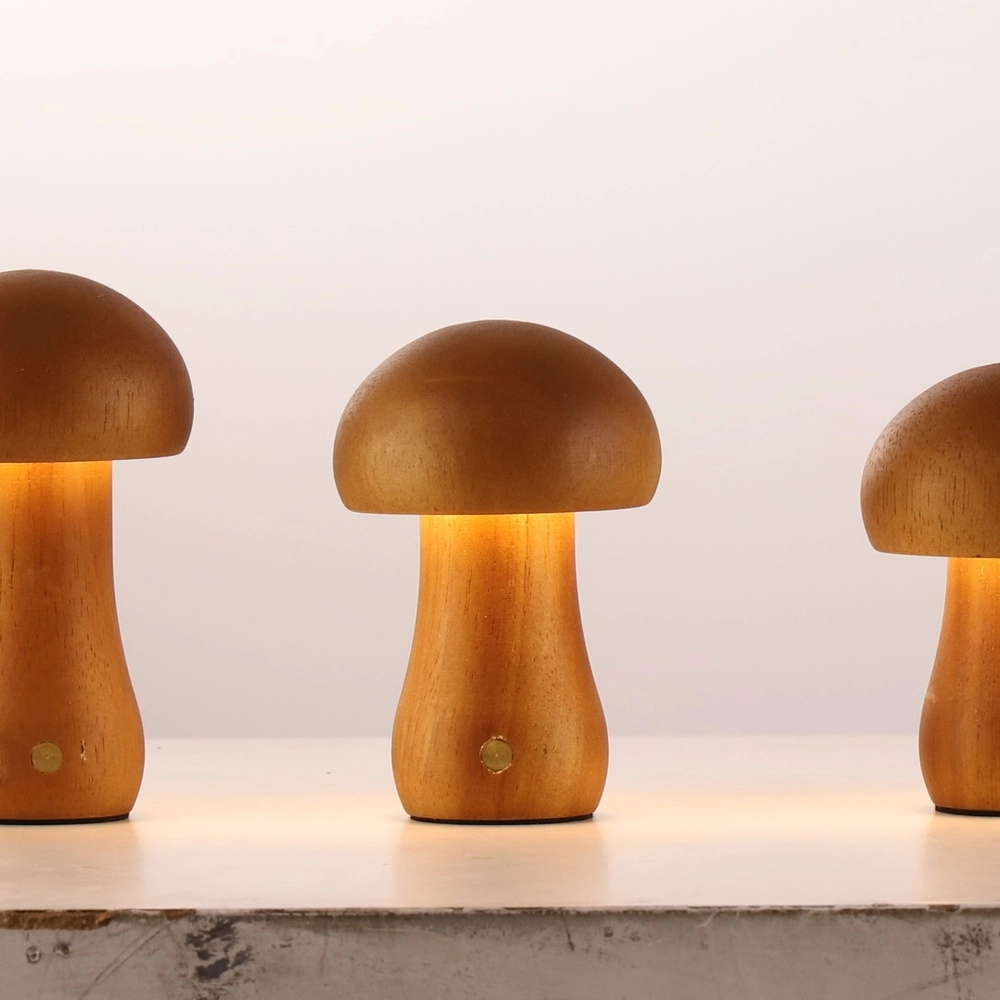 Lot de 3 lampes de table Asher Bois de champignon Searchlight 5053423297729