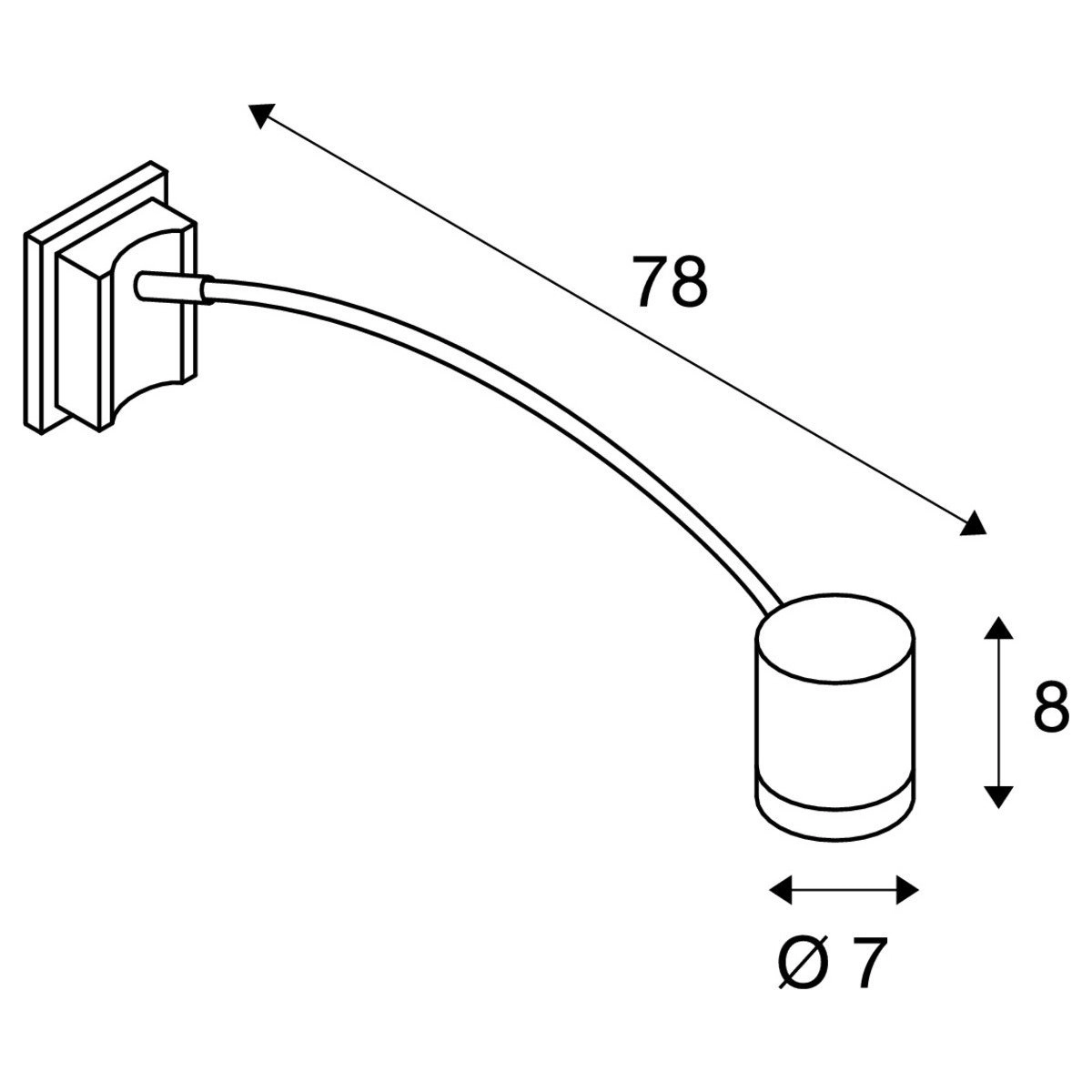 Tache murale New Myra Display Curved pour l'extérieur SLV 4024163140355