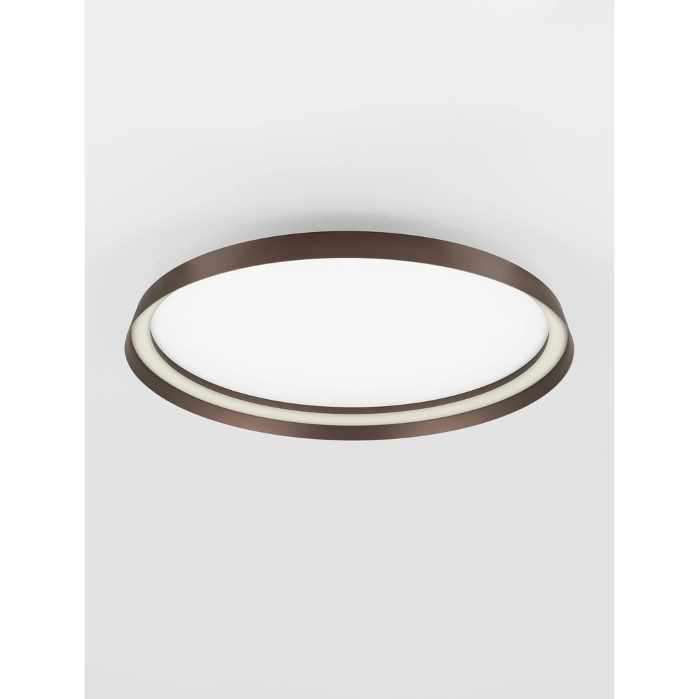 Plafonnier design Ormi Ø 60cm marron café Lyora 5212017463142