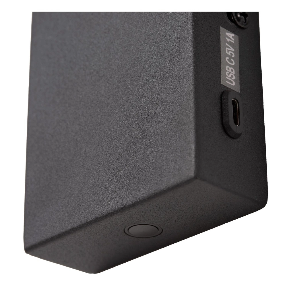 Lampe de chevet Alec noir avec port USB Lucide 5411212031952
