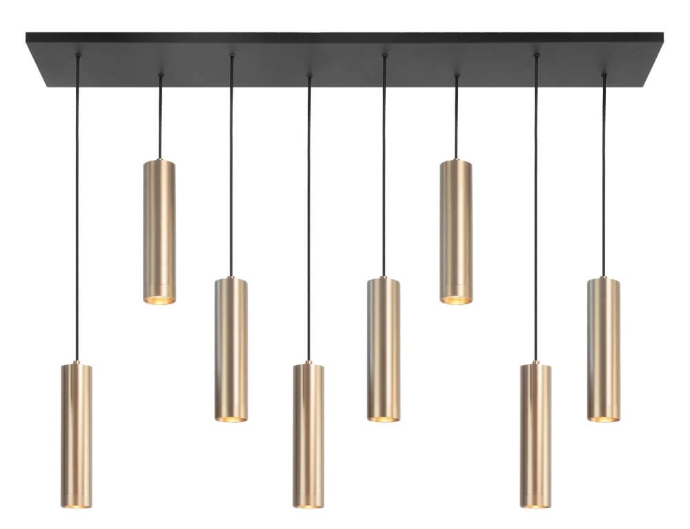 Lampe suspendue pour salle à manger Perugia or mat - 8x GU10 Lampe suspendue pour salle à manger Perugia or mat - 8x GU10