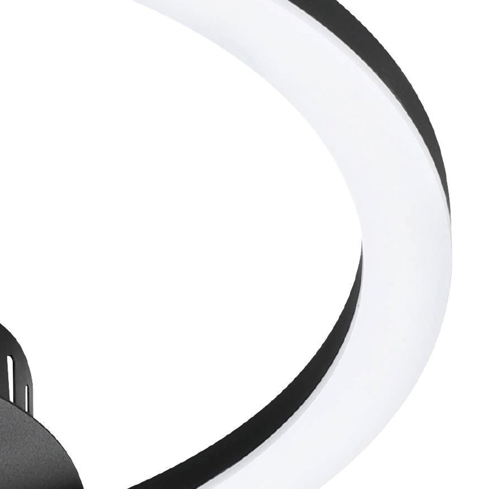 Plafonnier Zigbee Parrapos-Z 34x30cm noir Eglo 9008606231263