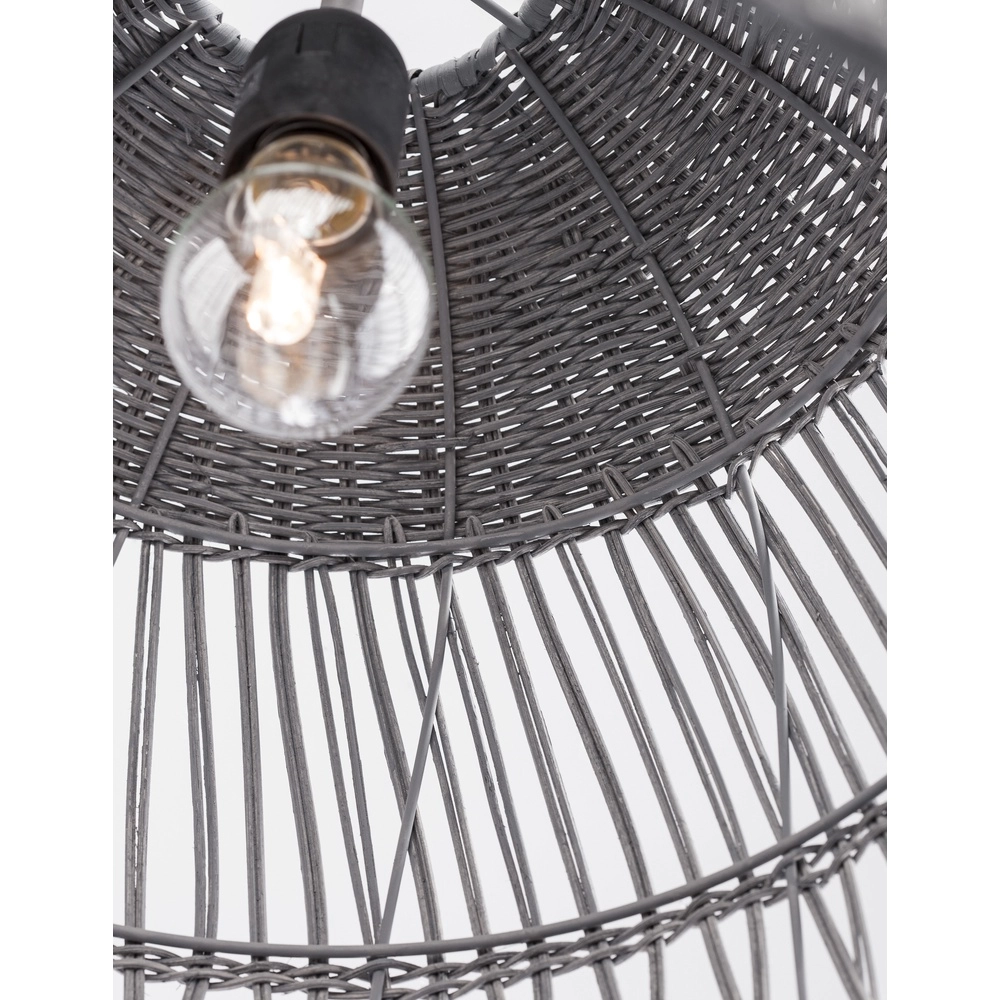 Suspension grise Destin rotin Ø 46,5cm Lyora 5212017416667