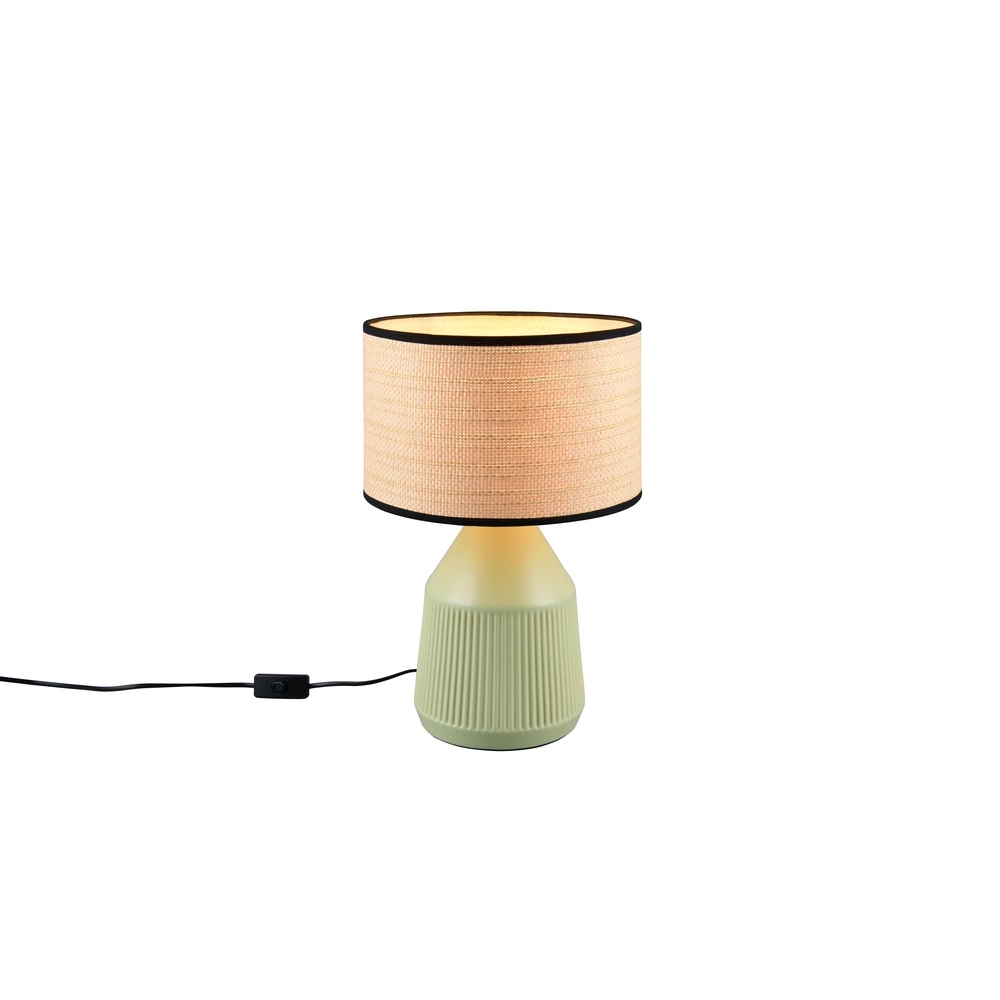 Lampe de table Formentera Ø 28cm vert Trio 4017807678130